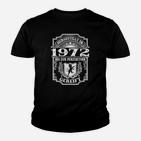 Vintage 1972 Perfektions-Jahrgang Schwarz Kinder Tshirt, Retro Design