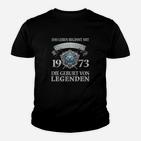 Vintage 1973 Geburtsjahr Legenden Kinder Tshirt, Retro Design