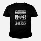 Vintage 1978 Geburtstags-Kinder Tshirt, Legenden Geburt