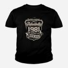 Vintage 1981 Legendäres Geburtstags Kinder Tshirt, Retro Design