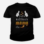 Weltbeste Mama Kinder Tshirt mit Daumen-Hoch & Herzchen, Personalisiertes Design