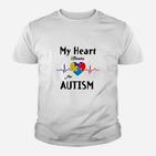 Autismus-Bewusstsein Kinder Tshirt Herzschlag für Autismus, Herz-Design