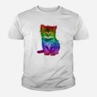 Farbenfrohes Regenbogen-Kätzchen Kinder Tshirt für Alle