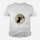 Liebe Meine Katze Zum Mond Und Zurück Kinder T-Shirt