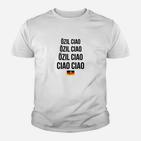 Özil Ciao-Print Fanshirt mit Deutschlandflagge – Weiß Kinder Tshirt