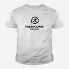 RankOne Gaming Logo Weißes Kinder Tshirt Unisex, Spieler Mode