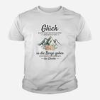Wanderlust Kinder Tshirt Glück in die Berge gehen, Bergsteiger Motiv
