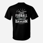 Echte Frauen Lieben Fußball Bayern Damen T-Shirt, Schwarz