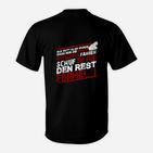 Formel-1-Liebhaber Schwarzes T-Shirt mit Motto