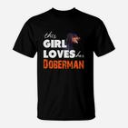Dieses Mädchen Liebt Ihr Dobermann 04Juli T-Shirt