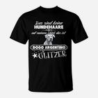 Dogo Argentino Glitzer T-Shirt, Spruch für Hundeliebhaber