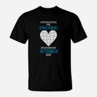 Frau mit Autismus-Kind Puzzle-Herz T-Shirt, Unterstützung Design