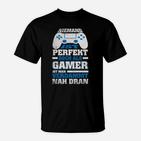 Gamer T-Shirt Niemand ist perfekt, als Gamer nahe dran mit Controller-Design