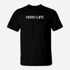H2O3 LIFE Bedrucktes Schwarz T-Shirt, Umweltfreundliches Design