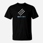 Herren T-Shirt Next Try! - Motivierender Aufdruck, Schwarz/Weiß