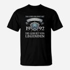 Legenden 1992 Geburtstags-T-Shirt für Jahrgang Fans