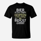 Lustiges Bier T-Shirt Bier ist Salat Spruch, Geschenk für Bierfreunde