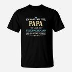 Papa und Feuerwehrmann T-Shirt, Stolzer Doppelrollen Held