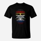 Patriotisches Deutschland-Russland Lippen T-Shirt, Zweisprachiges Design