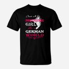 Portugiesisches Mädchen In Einer Deutschen Welt- T-Shirt
