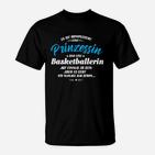 Prinzessin-Basketballerin T-Shirt, Witziges Spruch-Design