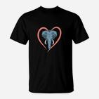 Schützt Die Elefanten In Africa Herz Liebe T-Shirt