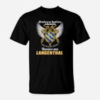 Schwarzes Adler-Motiv T-Shirt - Stolz aus Langenthal