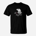 Schwarzes Bulldoggen T-Shirt für Herren mit lustigem Spruch