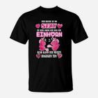 Schwarzes Einhorn T-Shirt mit Lustigem Spruch für Einhornfans