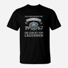 Schwarzes Herren-T-Shirt 1967 Geburt von Legenden - Retro Geburtstagsdesign
