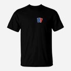 Schwarzes Herren T-Shirt mit Logo-Design im Brustbereich, Modisches Tee