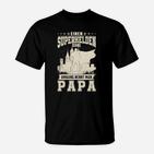 Superheld Papa T-Shirt, Vatertag Idee in Schwarz