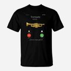Trompeter Humor T-Shirt: Die Trompete ruft, ich muss gehen! Lustiges Design