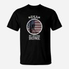 USA Mein Zweites Zuhause Vintage-Flagge Patriotisches T-Shirt