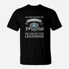 Vintage 1968 Geburtsjahr Legenden T-Shirt, Retro Look Design