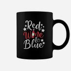 Red Wine And Blue Mugs