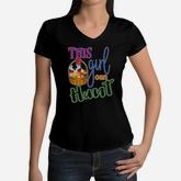 This Girl Can Hunt Easter Egg Deer Hunting Women V-Neck T-Shirt