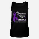 Alzheimers Awareness Purple Ribbon Supporter Unisex Tank Top