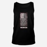 Fourth Of July American Flag Graphic Design Unisex Tank Top