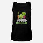 I Run On Veggies Funny Vegan Vegetarian Runner Gift Vegan Unisex Tank Top