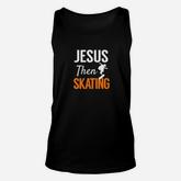 Jesus Then Skating Christian Skateboard Cool Skater Unisex Tank Top