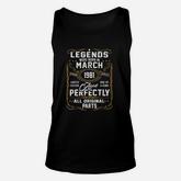 Legends Were Born In March 1981 Unisex Tank Top