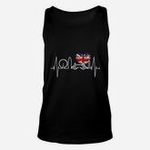 London Skyline Heartbeat Union Flag I Love London Unisex Tank Top