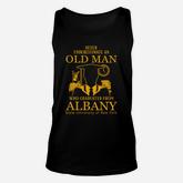 Never Underestimate An Old Man Who Graduated From State University Of New York At Albany Unisex Tank Top