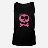 Pink Skull And Crossbones Unisex Tank Top