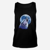 Wolf Howling At The Moon Unisex Tank Top