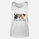 Teaching Is My Jam Peace Love Teach Unisex Tank Top