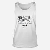 Yellowstone National Park Bison Calligraphy Mountain Unisex Tank Top
