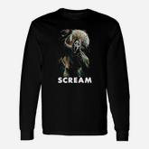 Black Scream Slasher Film Long Sleeve T-Shirt