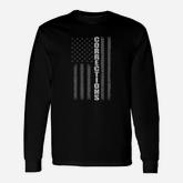 Corrections Officer Prison Guard Thin Silver Line Long Sleeve T-Shirt